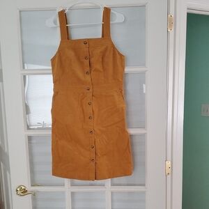 J. Crew Button-Down Mini Dress in Mustard